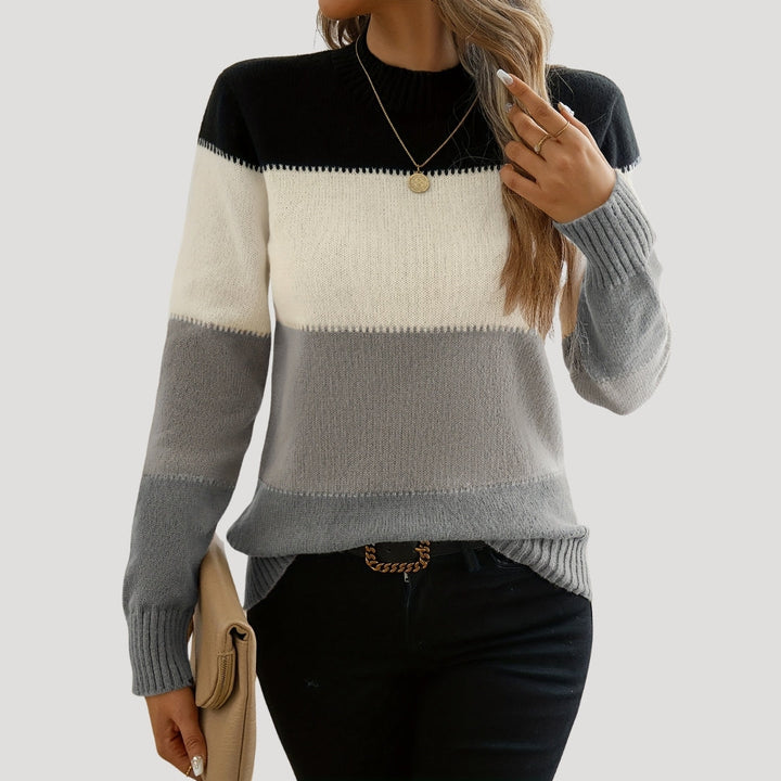 Maglione leggero a righe in maglia morbida da donna