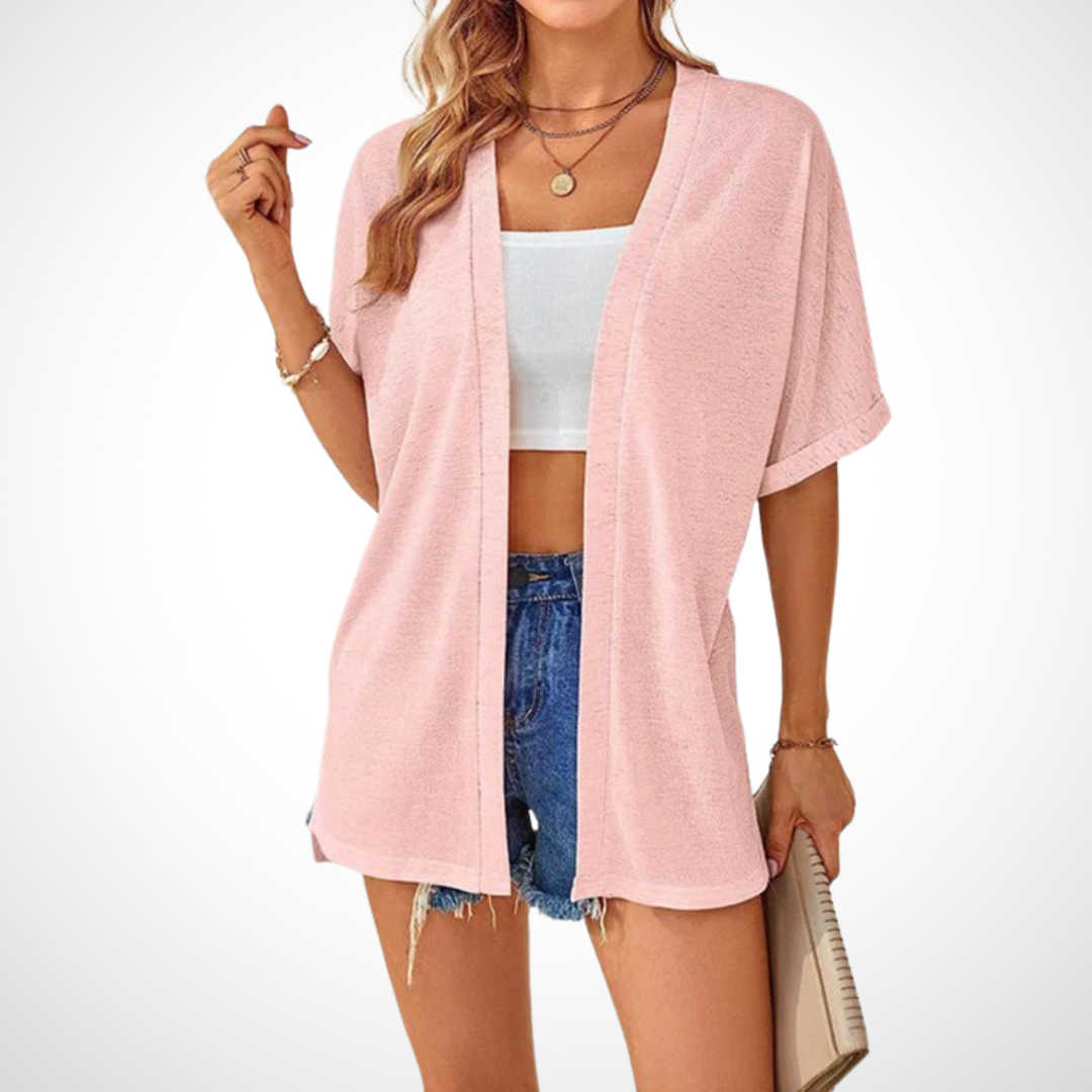APPOLLINE™ - Stylish Flowy Short Sleeve Cardigan