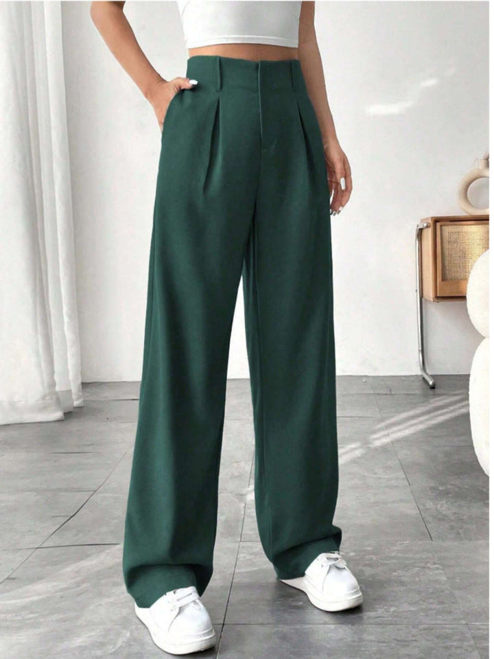 BELISIMA™ – Elegant Pleated Wide-Leg Office Trouser